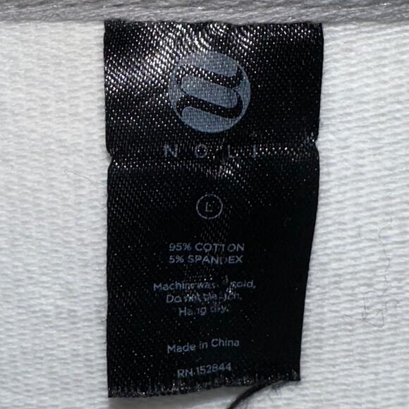 Noli Silver Metallic Chrome Pullover Hoodie Size Large *Flawed* - Picture 3 of 16